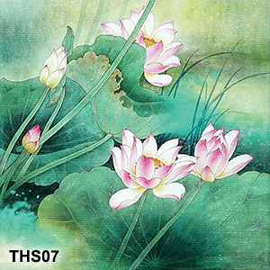 Tranh hoa sen phong thủy THS07