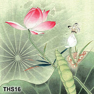 Tranh hoa sen treo tường THS16