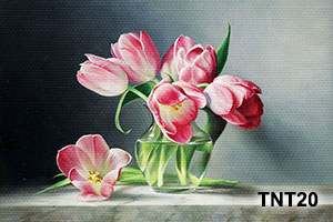 Tranh vẽ Hoa Tulip trang trí phòng khách - TNT20